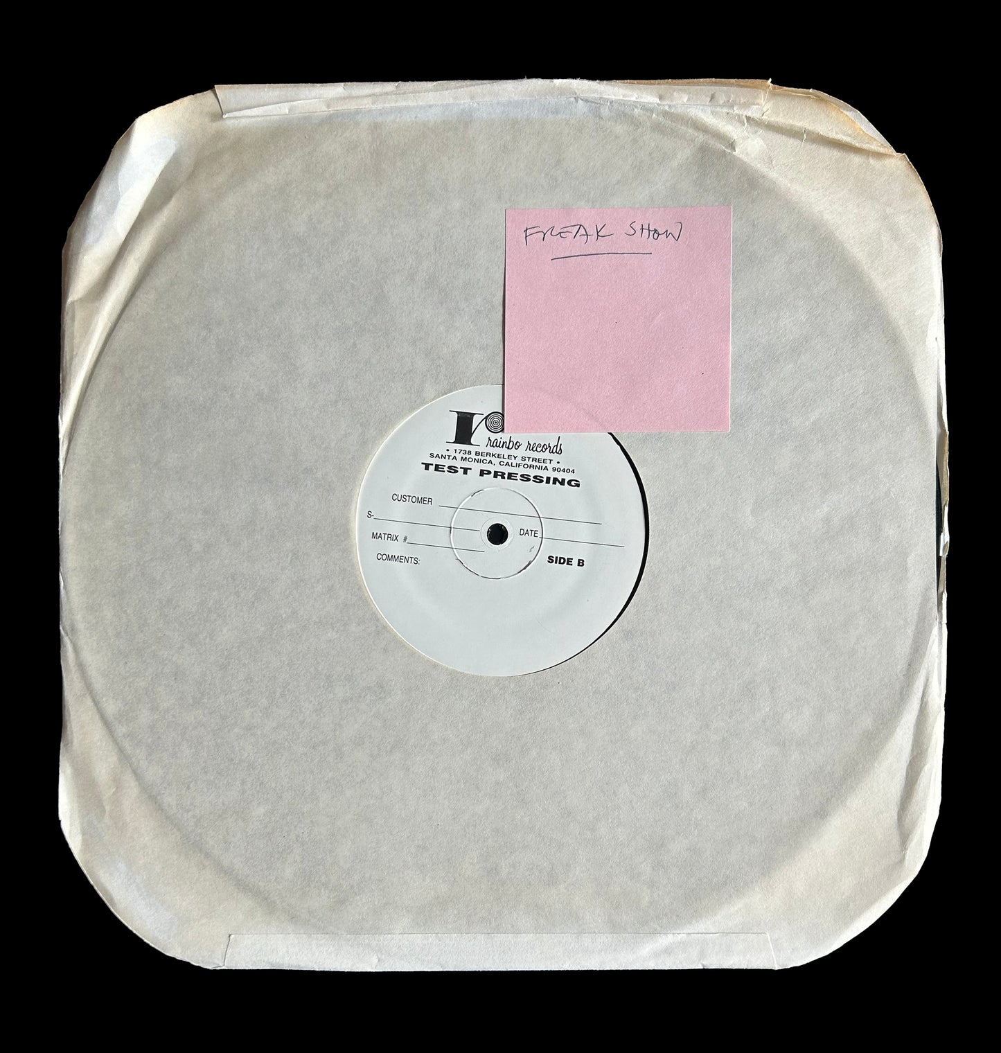 Freak Show Test Pressing/Black Vinyl