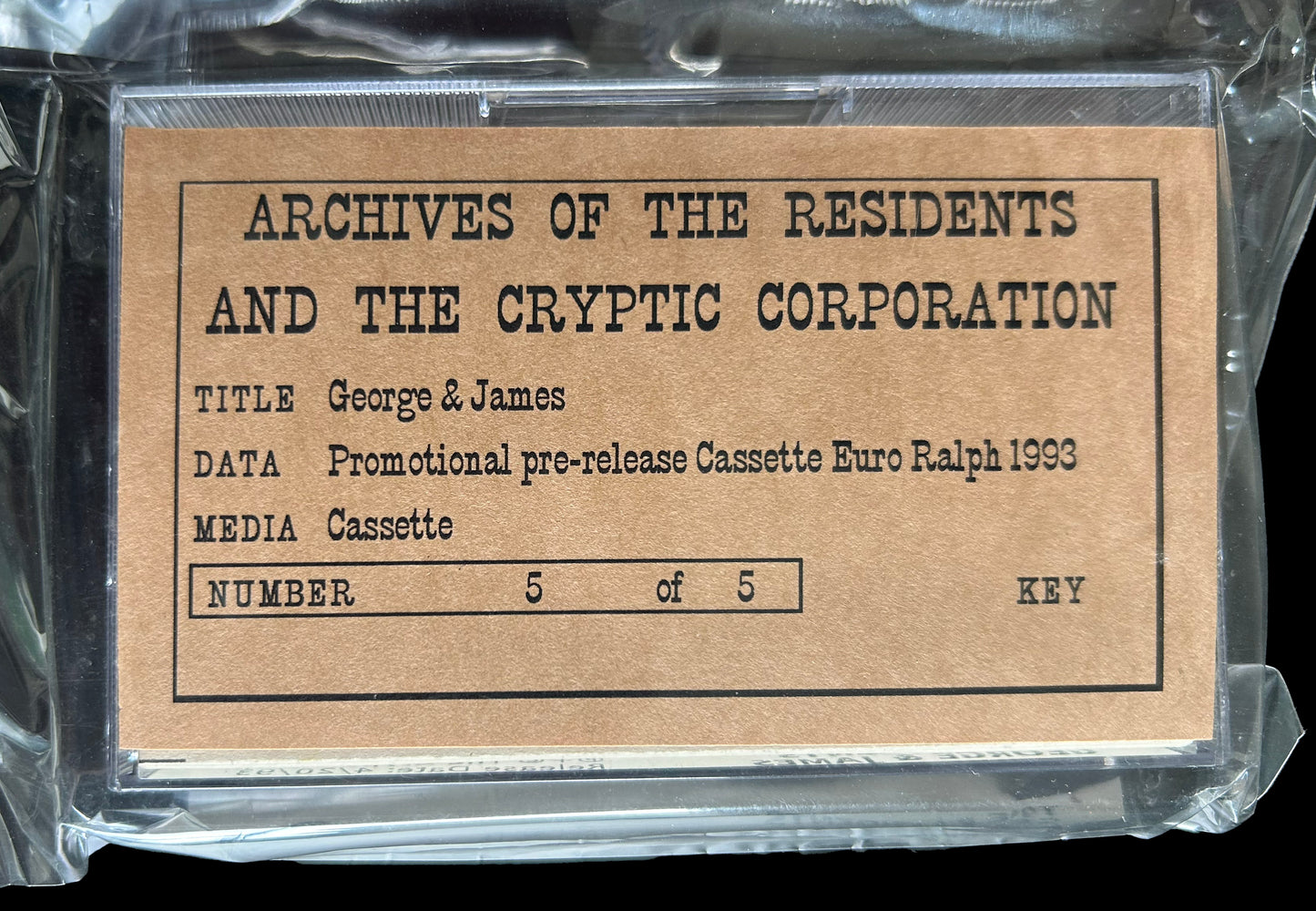 George & James Promotional Prerelease Cassette/1993