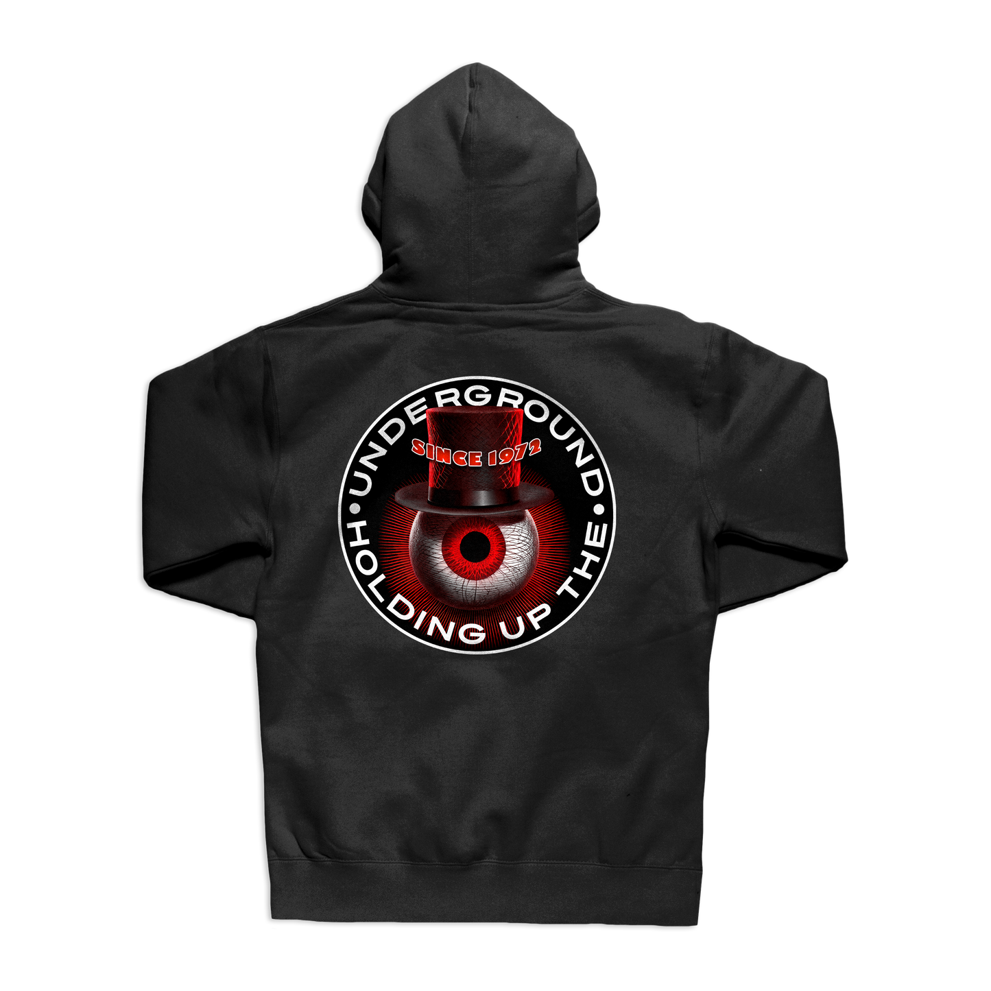 Red Eyeball "Holding Up The Underground" Black Zippered Hoodie