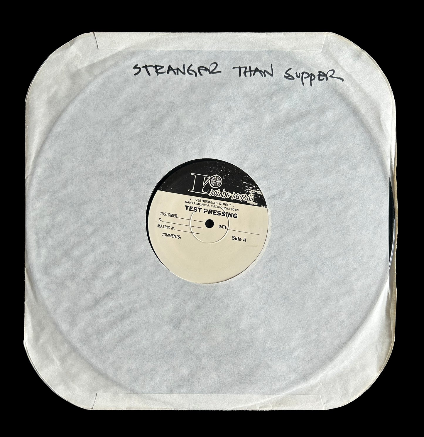 Stranger Than Supper Test Pressing/Black Vinyl