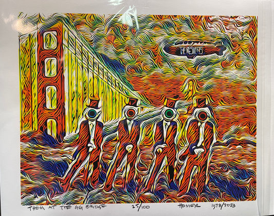 The Residents at the Golden Gate Bridge Art Print