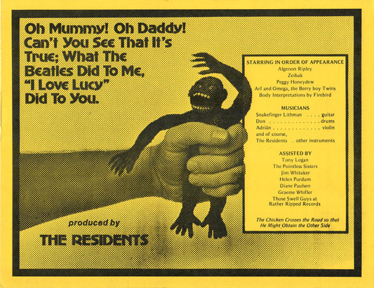 Oh Mummy!  Oh Daddy! Rare Show Handbill