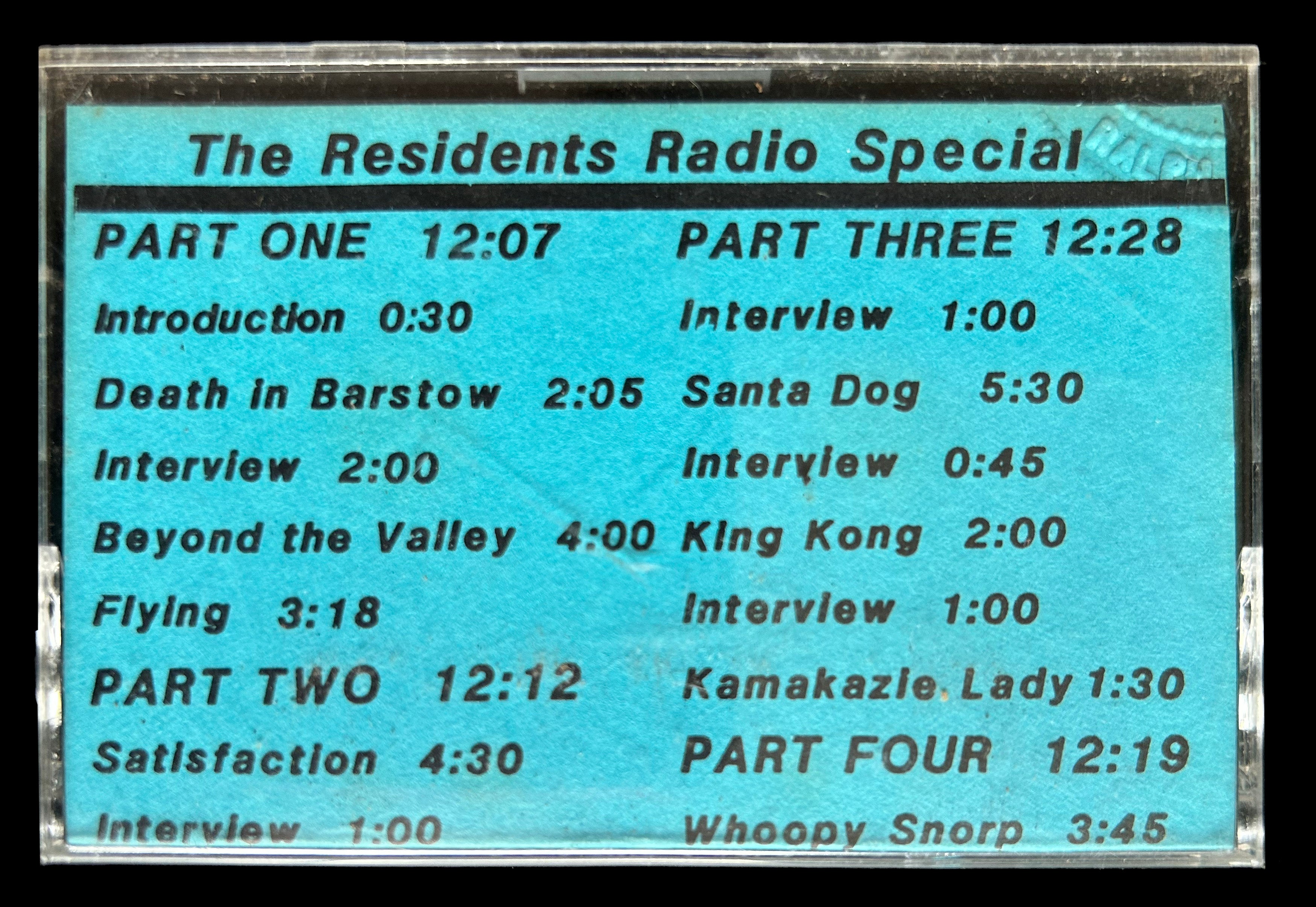 Residents Radio Special Cassette/1977 – The Residents Official ...