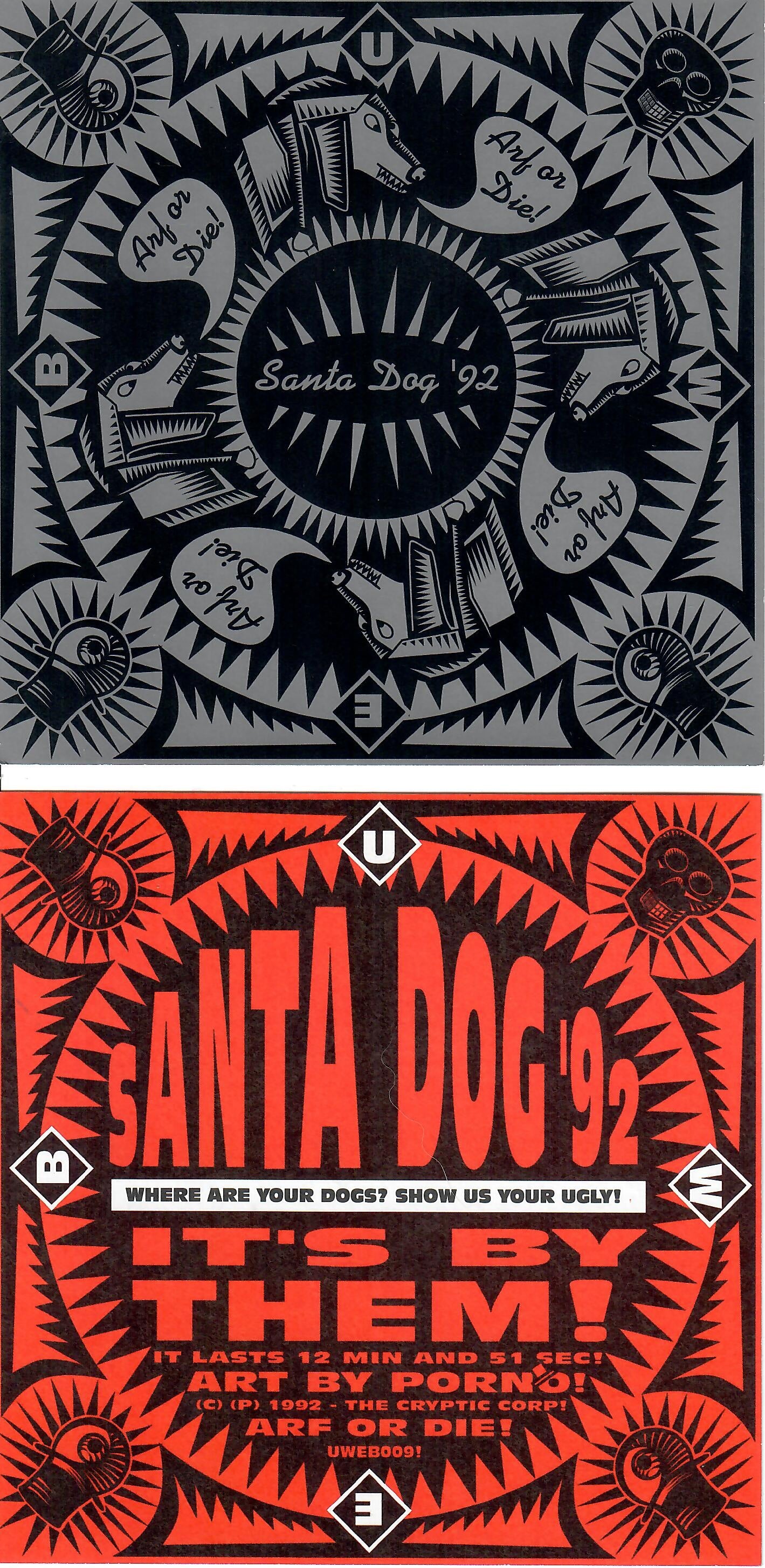 Santa Dog '92 CD Inserts