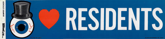I Heart Residents Blue Bumper Sticker